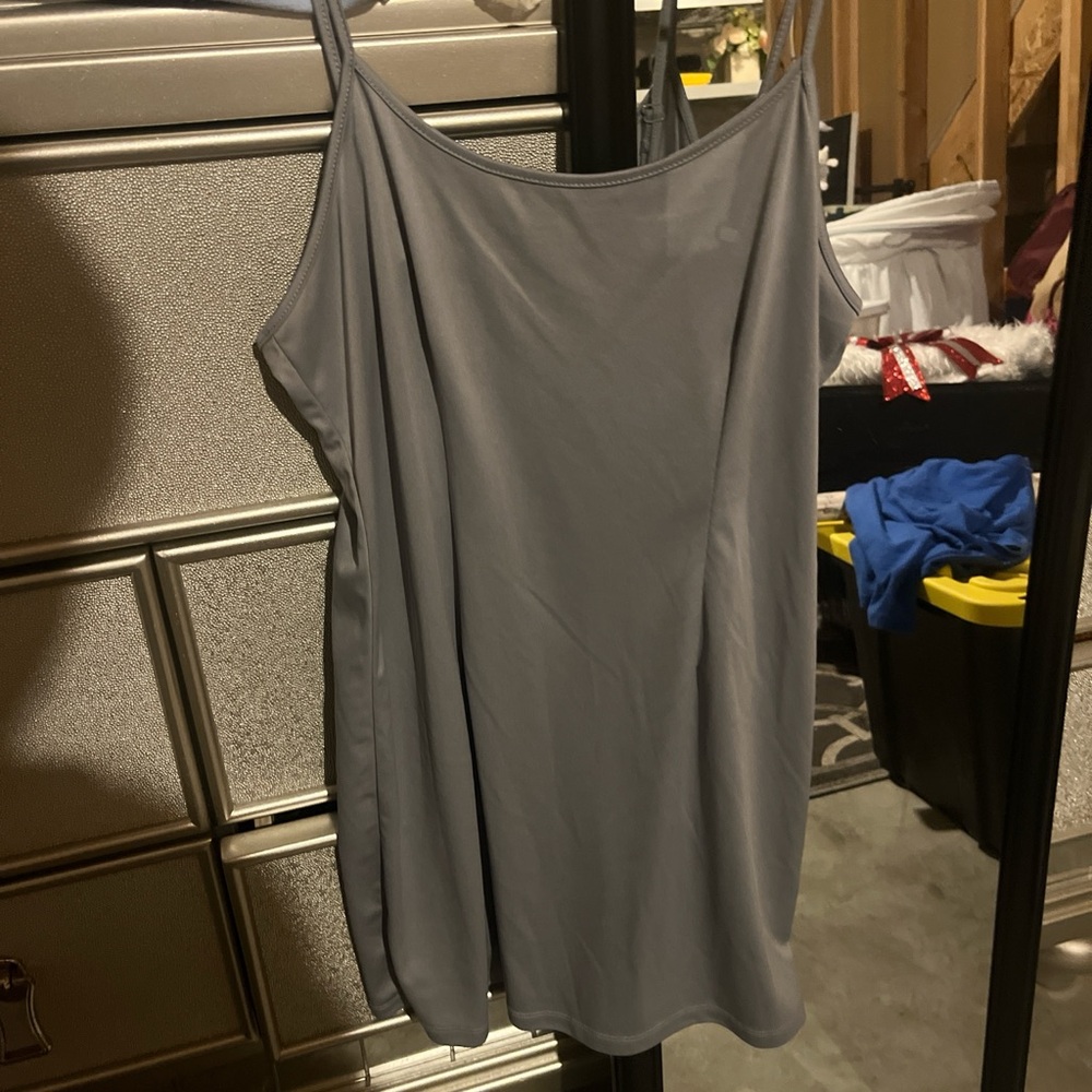 Women's Gray Spaghetti Strap Dress